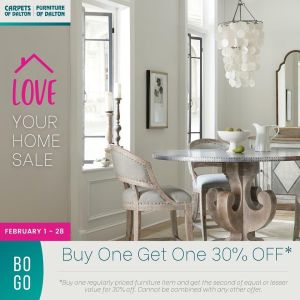 Treat your sweetheart (or yourself!) to the gift of beautiful furniture and save BIG! Our ❤️ Love Your Home Sale ❤️ begins tomorrow, February 1, and runs through February 27. Purchase 1 regularly priced item and get 30% off another regularly priced item OR 0% Financing for 24 months* 
*No minimum purchase required. Must be credit approved. Ask for details.
#instockfurniture #buyonegetone #furnituresale #homedecor #interiordesign