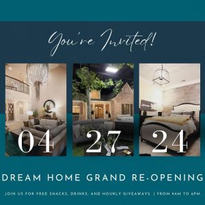 Join us for our newly renovated Dream Home grand re-opening at Carpets and Furniture of Dalton! We will have refreshments, hors d’oeuvres, and giveaways EVERY SINGLE HOUR! We will have US101 on site Friday 04/26/24 to help promote this exciting event! We hope to see you all!