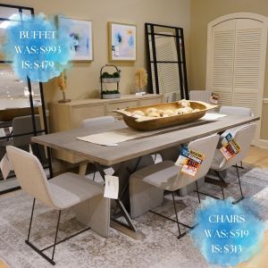 Come shop dining room savings during our up to 75% off liquidation sale at Carpets and Furniture of Dalton! We have dining room tables, chairs, buffets, sideboards and more on major sale! And don’t forget to take advantage of 12 month interest free financing *subject to credit approval! #diningroomsale #furnitureofdalton #daltonga #financing