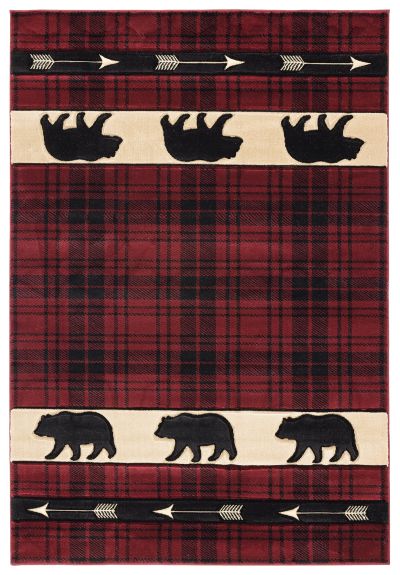 COTTAGE Tartan Bear Burgundy