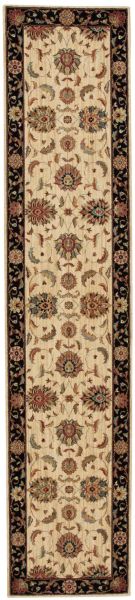 Nourison Home Living Treasures Ivory/Black 2'6" x 12' Runner