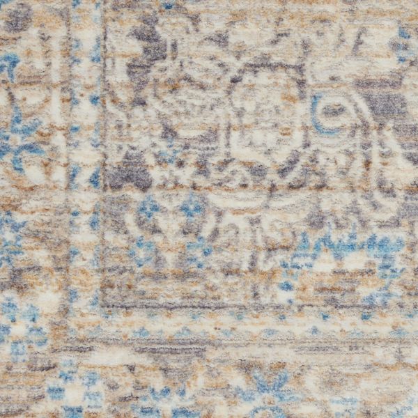 Nourison Home Lustrous Weave Ivory Blue 3'10" x 5'10"