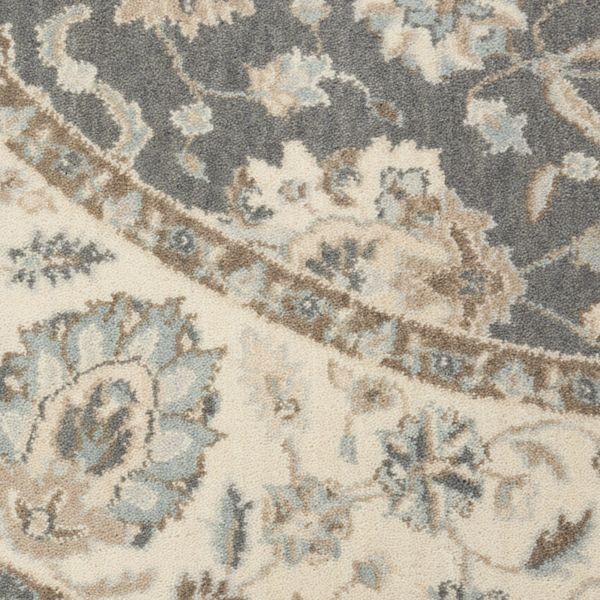 Nourison Home Living Treasures Grey/Ivory 7’10” x Round