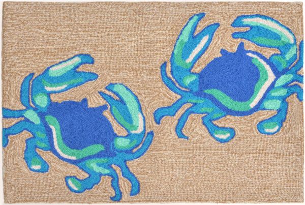 Liora Manne Frontporch Crabs Blue