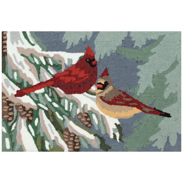 Liora Manne Frontporch Cardinal Christmas Day Multi