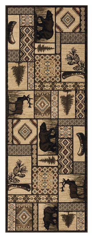 Highlands Jungle Mountain Multi 2'7" x 7'2" Runner