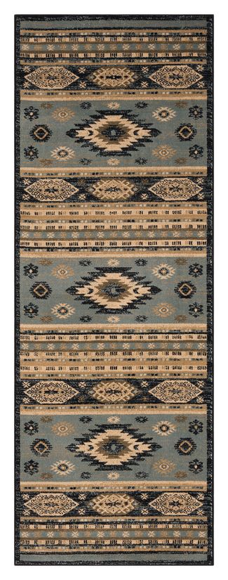 Highlands Eagle Eye Blue 2'7" x 7'2" Runner