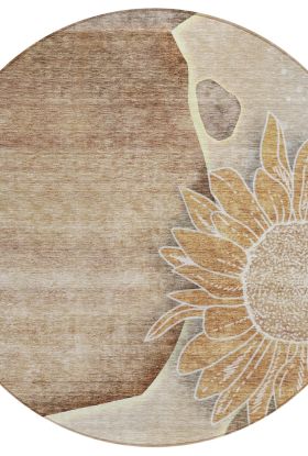 Addison Rugs Chantille Brown 8'0" x 8'0" Round Collection