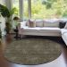 Addison Rugs Chantille Brown 8'0" x 8'0" Round Room Scene