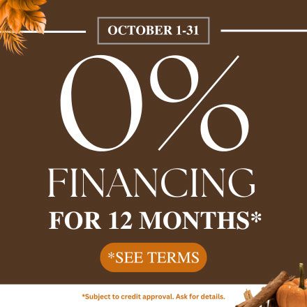 FINANCING FOR 12 MONTHS WITH APPROVED CREDIT