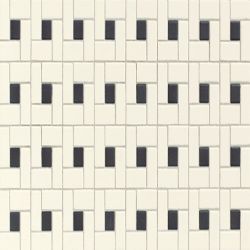 American Olean Unglazed Mosaics Biscuit/Black Dot