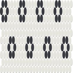 American Olean Unglazed Mosaics Ice White/Black