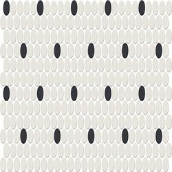 American Olean Unglazed Mosaics Ice White/Black