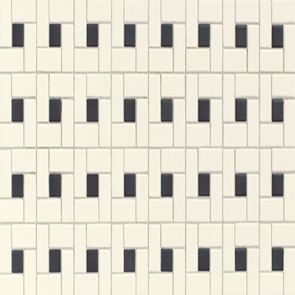 American Olean Unglazed Mosaics Biscuit/Black Dot