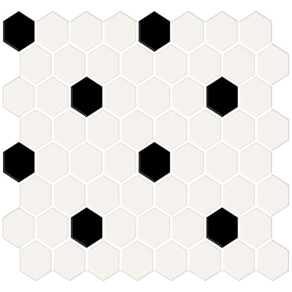 American Olean Color Story Mosaics White / Black / Matte