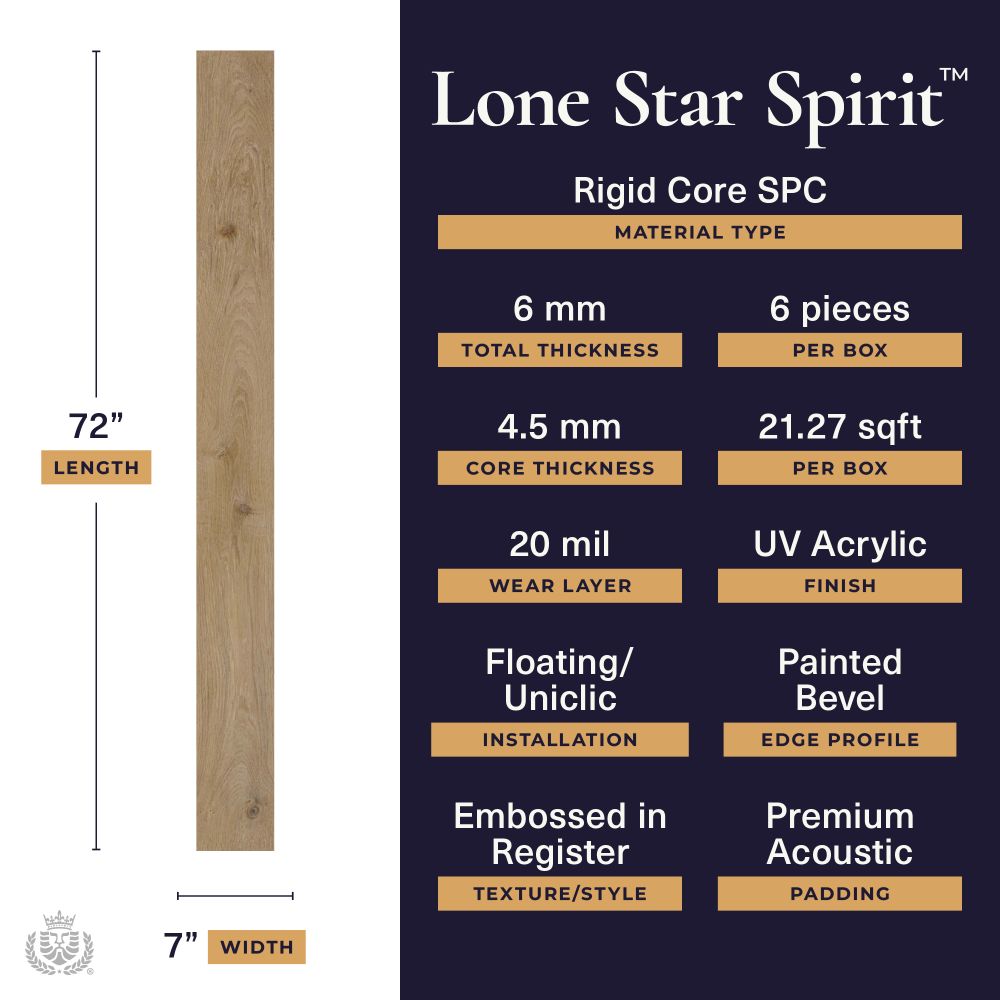 Lions Floor Lone Star Spirit Toffeenut Umber LI-TS102V2