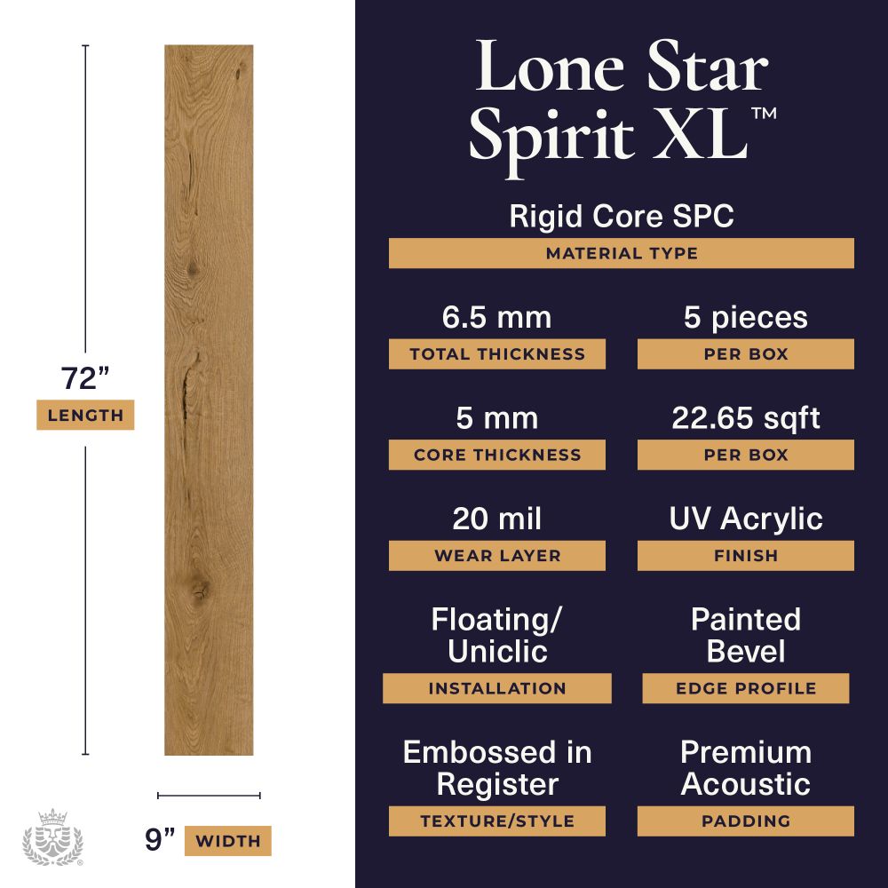 Lions Floor Lone Star Spirit XL Oak Exotica LI-TS203