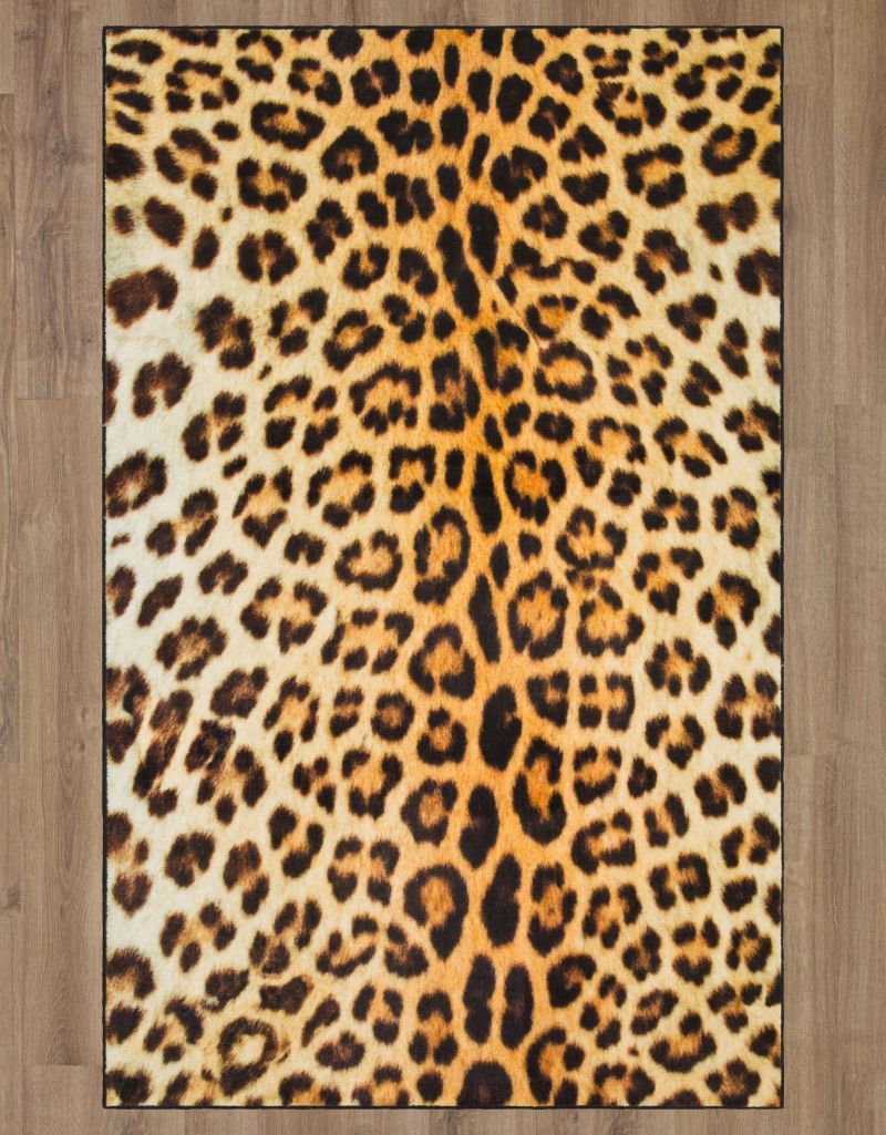 Mohawk Home Prismatic Cheetah Spots Neutral Transitional Animal Print Kids  Precision Printed Area Rug, 8'x10', Tan & Brown 