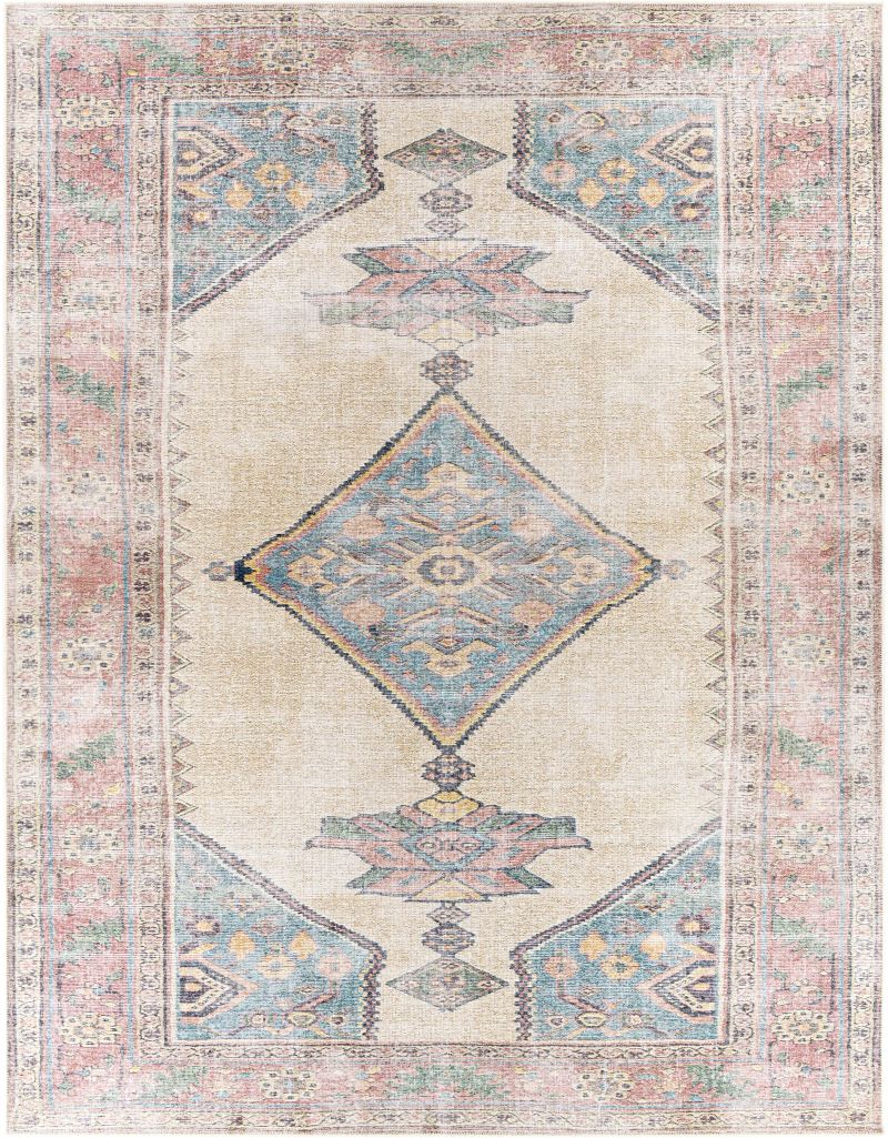 Amelie Sage Washable Accent Rug, 2x3