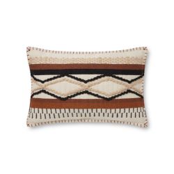 Loloi White 13x21 Rectangular Throw Pillow