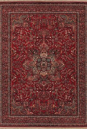 Couristan Kashimar All Over Center Medallion Antique Red