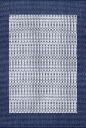 Couristan Recife Checkered Field Ivory/Indigo