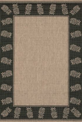 Couristan Recife Tropics Cocoa/Black