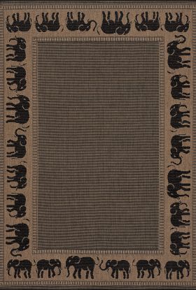 Couristan Recife Elephant Cocoa/Black