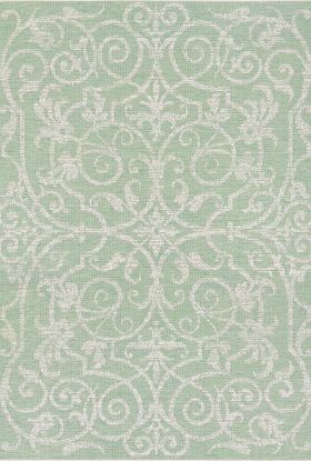 Couristan Monaco Summer Quay Ivory/Light Green