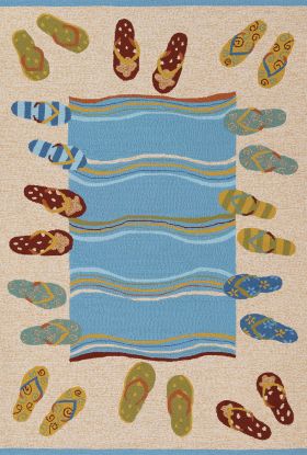 Couristan Outdoor Escape Sandals Sand/Multi