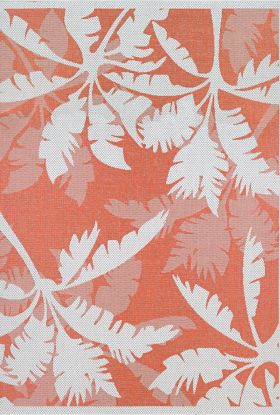 Couristan Monaco Coastal Flora Ivory/Orange