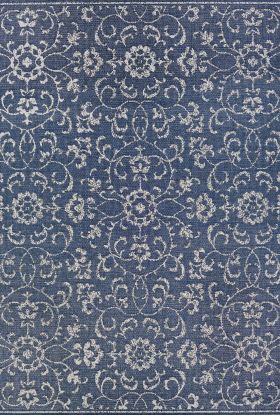 Couristan Monte Carlo Summer Vines Navy/Ivory