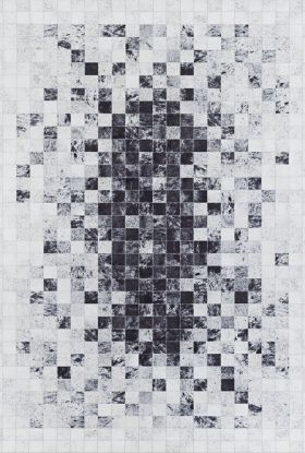 Couristan Prairie Hygee Blocks Coal/Ice Caps