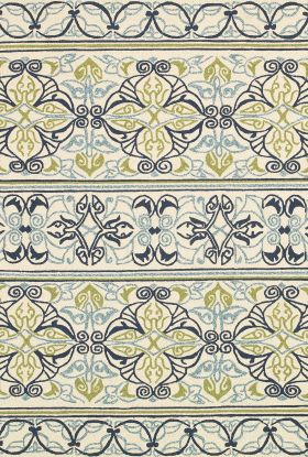 Couristan Covington Pegasus Ivory/Navy/Lime