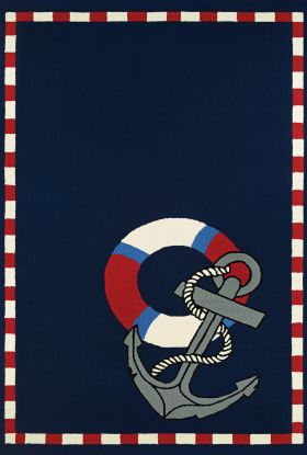 Couristan Outdoor Escape Anchors Away Navy