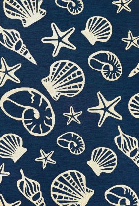 Couristan Outdoor Escape Cardita Shells Navy/Ivory