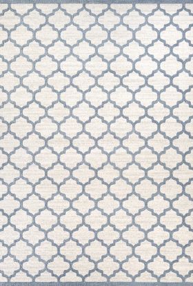 Couristan Marina Garden Gate Oyster/Slate Blue