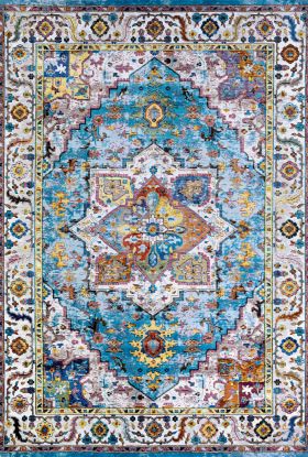 Couristan Gypsy Ely Aqua/Multi/Ivory