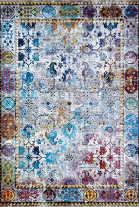 Couristan Gypsy Retro Damsel Ivry/Mushroom/Multi