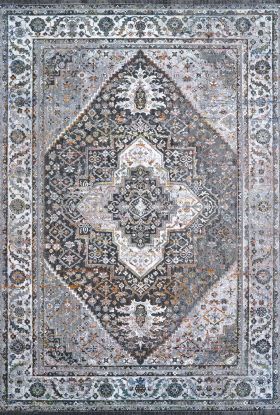 Couristan Gypsy Persian Medallionc Grey/Ivory