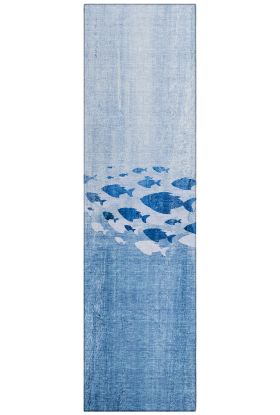 Addison Rugs Chantille Blue 2'3" x 7'6" Runner