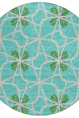 Addison Rugs Chantille Aqua 8'0" x 8'0" Round