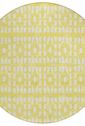 Addison Rugs Chantille Yellow 8'0" x 8'0" Round