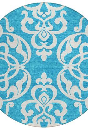 Addison Rugs Chantille Turquoise 8'0" x 8'0" Round