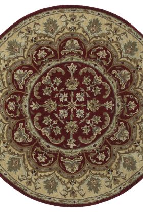 Kaleen Tara Rounds Collection Burgundy