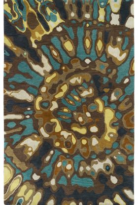 Kaleen Brushstrokes Collection Chocolate