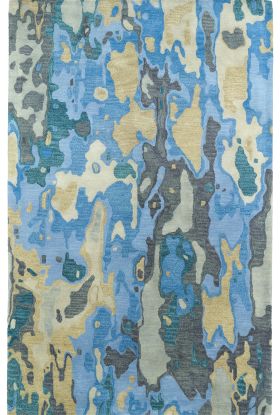 Kaleen Brushstrokes Collection Blue