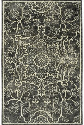 Kaleen Knotted Earth Collection Charcoal