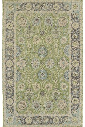 Kaleen Weathered Collection Lime Green