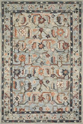 Loloi Elka ELK-01 SKY / MULTI 18" x 18" Sample